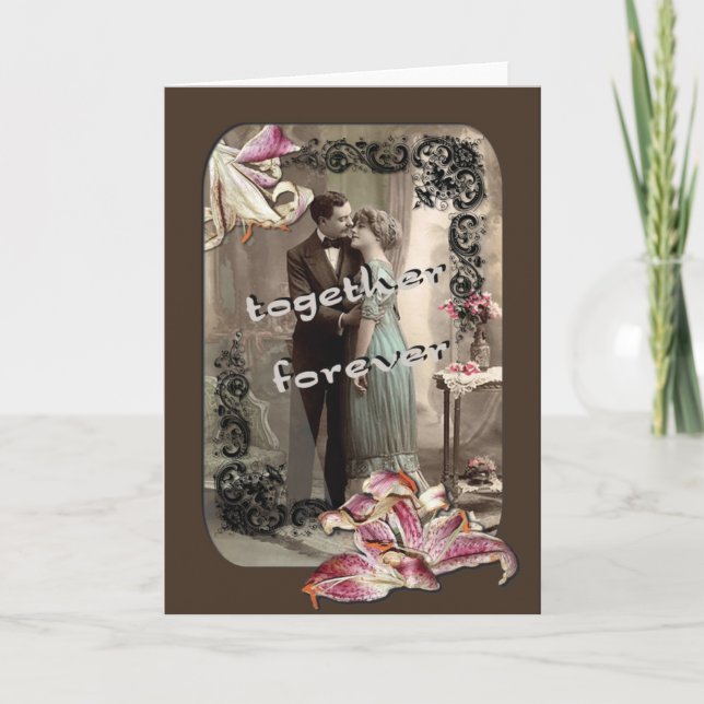 Cartão De Festividades Juntos para sempre (Frente)