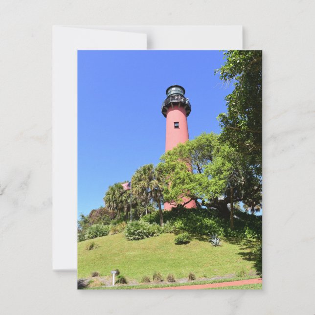 Cartão De Festividades Jupiter Lighthouse em Júpiter, Flórida, em um (Frente)