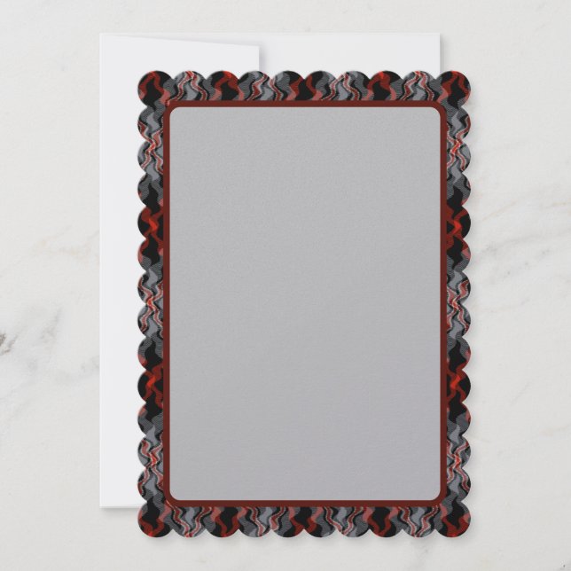 Cartão De Festividades Kaleidoscope Wavy Tartan de Pierce (Frente)