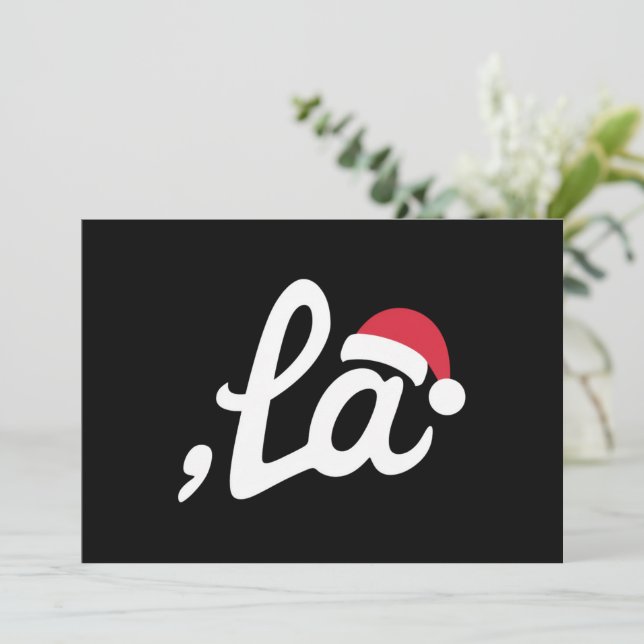 Cartão De Festividades Kamala Harris engraçada 2024 Vírgula La Natal (Em pé/Frente)