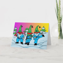 Cartão De Festividades Karate Christmas Ninja Elves