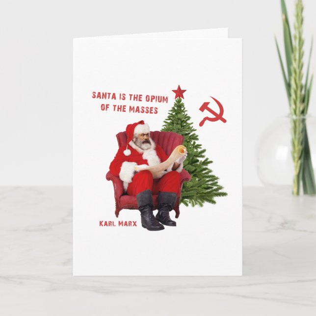Cartão De Festividades Karl Marx Santa (Frente)