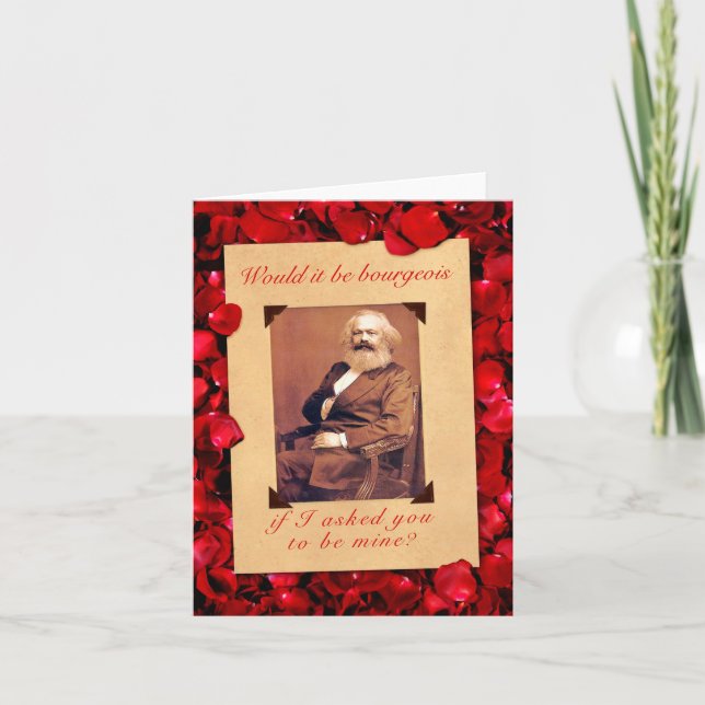 Cartão De Festividades Karl Marx Valentine's Day Card (Frente)