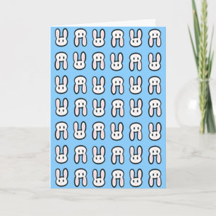 Cartão De Festividades Kawaii Bunny Print