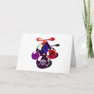 Cartão De Festividades Kawaii Goth Christmas or Halloween Ornaments