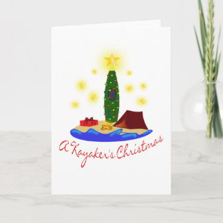 Cartão De Festividades Kayakers Christmas Card