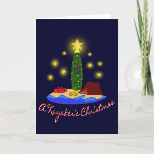 Cartão De Festividades Kayakers Christmas Card