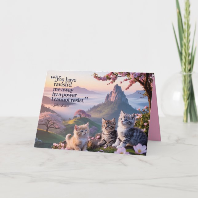 Cartão De Festividades Keats Valentine's Day Card 4 (Frente)