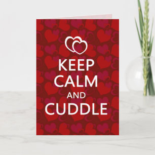 Cartão De Festividades Keep Calm and Cuddle Valentine