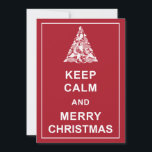 Cartão De Festividades Keep Calm Merry Christmas Holiday Greetings Card<br><div class="desc">Cool and trendy card for your Christmas wishes! Stand out from the crow!!!</div>