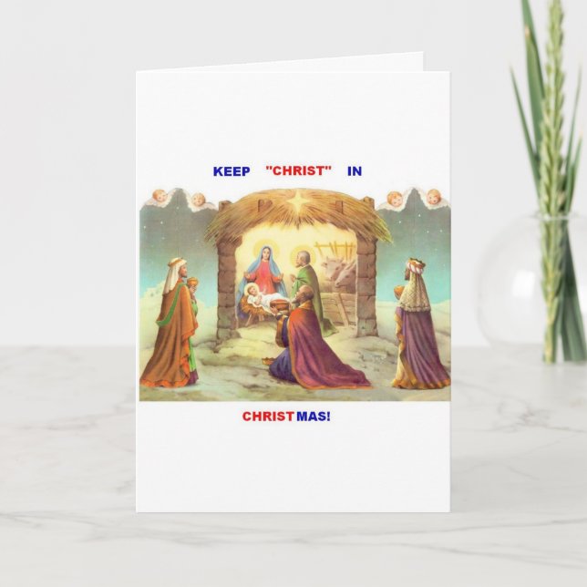 CARTÃO DE FESTIVIDADES KEEP CHRIST IN CHRISTMAS CHRISTMAS CARD (Frente)