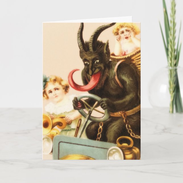Cartão De Festividades Keeping Krampus (Frente)