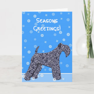 Cartão De Festividades Kerry Blue Terrier Christmas Card