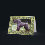 Cartão De Festividades Kerry Blue Terrier Dog Blank Christmas Card<br><div class="desc">Kerry Blue Terrier Dog Blank Christmas Card</div>