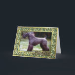 Cartão De Festividades Kerry Blue Terrier Dog Blank Christmas Card<br><div class="desc">Kerry Blue Terrier Dog Blank Christmas Card</div>