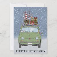 Kerstdagen Dutch Christmas Green Fiat 500