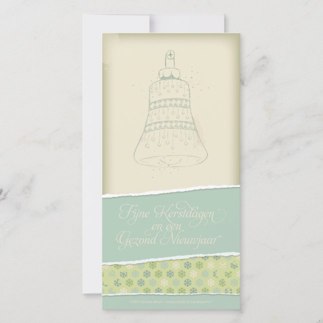 Cartão De Festividades Kerstkaart met kerstklok 1 (Frente)