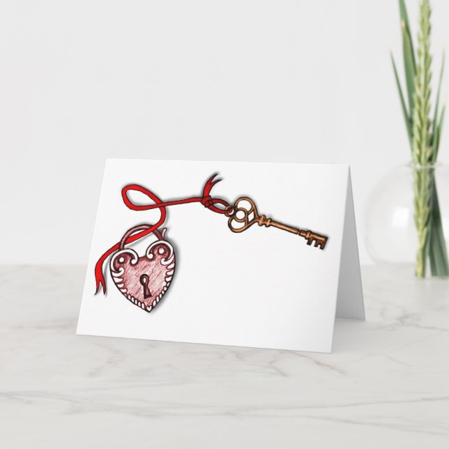 Cartão De Festividades Key to my heart (Frente)