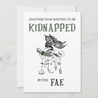 Cartão De Festividades Kidnapped by the Fae - Book Birthday Card