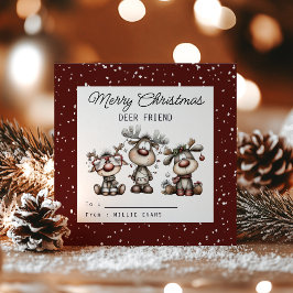 Cartão De Festividades Kids Classroom Deer Themed