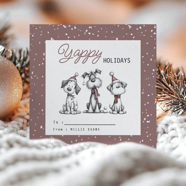 Cartão De Festividades Kids Classroom Dog Themed Yappy Holidays (Criador carregado)