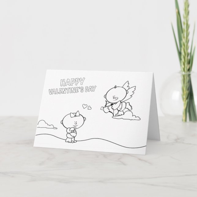 Cartão De Festividades Kids Namorados Love Colour Card (Frente)