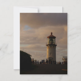 Cartão De Festividades Kilauea Lighthouse em Dusk num