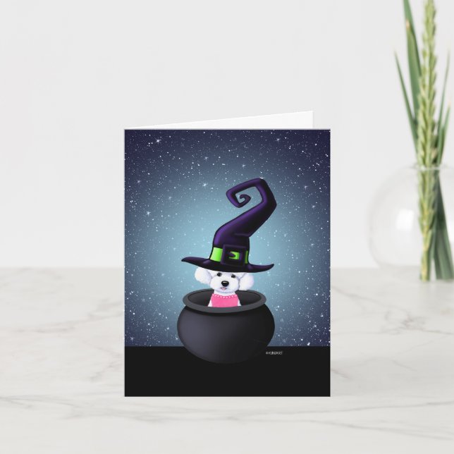 Cartão De Festividades KiniArt Bichon Furgeen (Frente)