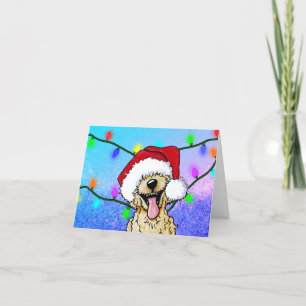 Cartão De Festividades KiniArt Natal Goldendoodle