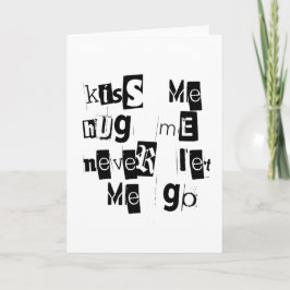 Cartão De Festividades Kiss Me Hug Me Valentine