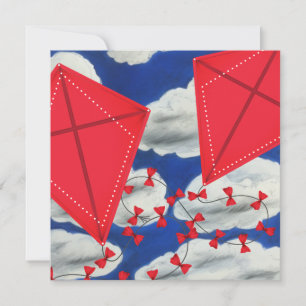 Cartão De Festividades Kites e Klouds