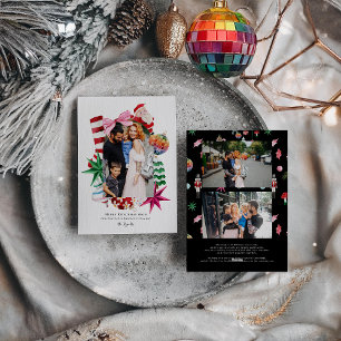 Cartão De Festividades Kitsch Natal Quadro de Feriados Retroativos