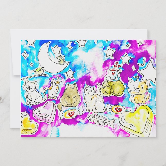 Cartão De Festividades Kitty Valentine (Frente)