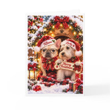 Klaus & Lucky Feliz Natal Amantes de Cães Férias C