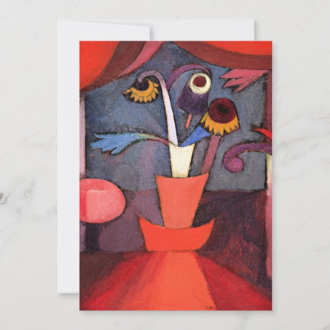 Cartão De Festividades Klee - Flor de outono (Frente)