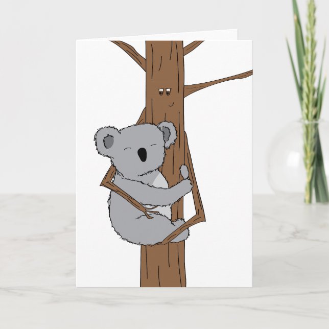 Cartão De Festividades Koala Cuddle (Frente)