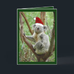 Cartão De Festividades Koala in Santa Hat Photo Christmas Card<br><div class="desc">Koala in Santa Hat Photo Christmas Card

Questions? Regella@Rocketmail.com</div>