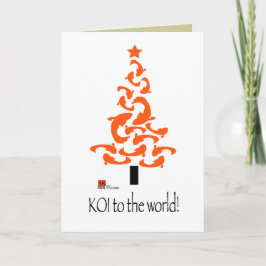Cartão De Festividades KOI (fish) to the world Christmas graphic Card 3