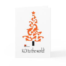 KOI (fish) to the world Christmas tree white