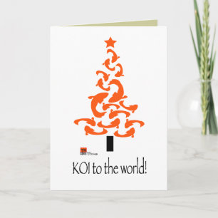 Cartão De Festividades KOI to the world Christmas graphic Card 2