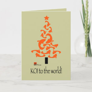 Cartão De Festividades KOI to the world Christmas graphic Card 2