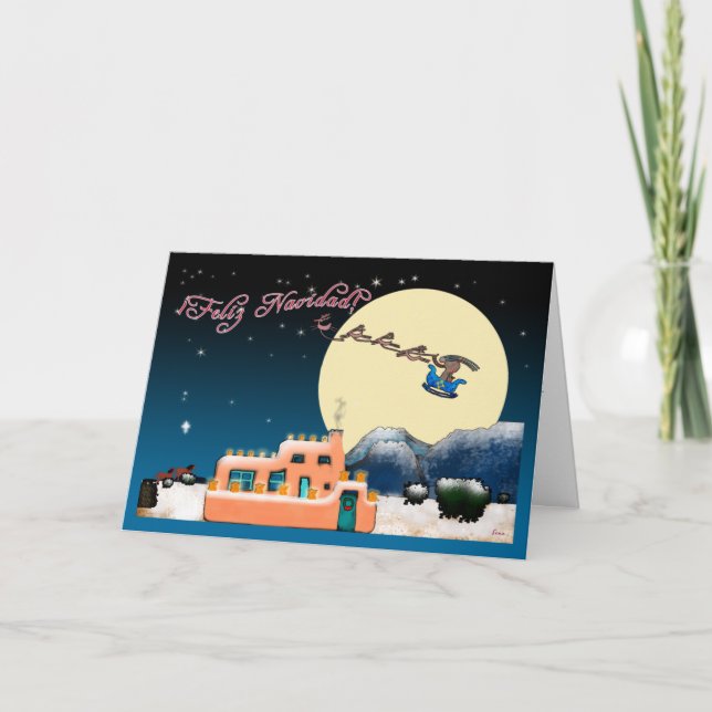 Cartão De Festividades Kokopelli Natal (Frente)