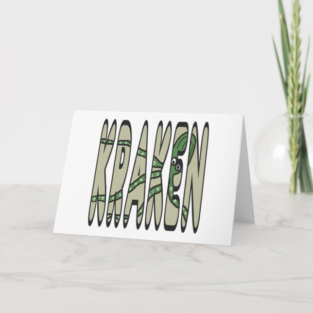 Cartão De Festividades Kraken (Frente)