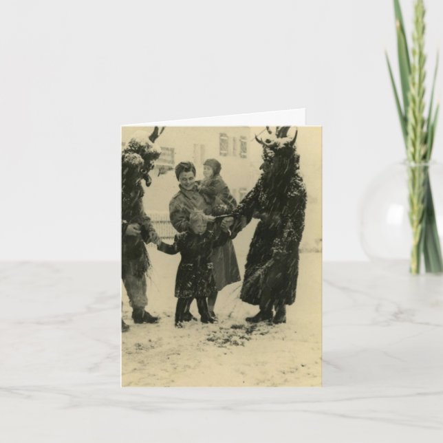 Cartão De Festividades Krampus Christmas Card (Frente)