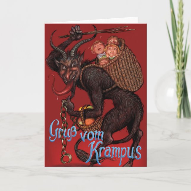 Cartão De Festividades Krampus Christmas Card (Frente)