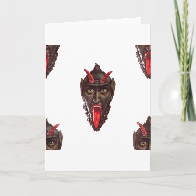 Cartão De Festividades krampus da vintage (Frente)