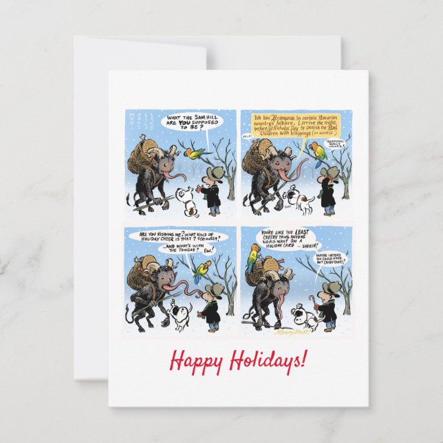 Cartão De Festividades Krampus encontra Mose Card (Frente)