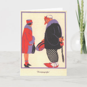 Cartão De Festividades Krampus & Encontro