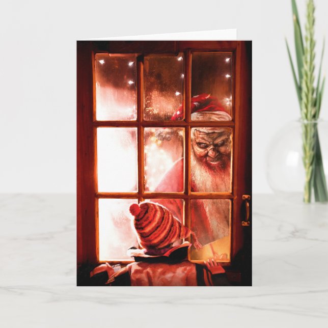 Cartão De Festividades Krampus Greeting Card (Frente)