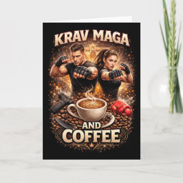 Cartão De Festividades Krav Maga e Café